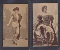 Cigarette cards, India, Star Tobacco Co, Beauties, (sepia front 'Nautch Girl' backs), two cards, (