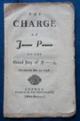 Ephemera, Antiquarian stab stitched pamphlet dated 1738 entitled 'The Charge of J…. P…. To the Grand