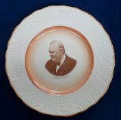 Collectables, Winston Churchill, WWII, 9” Solian Ware Patriotic wall plate, by Somo pottery (some