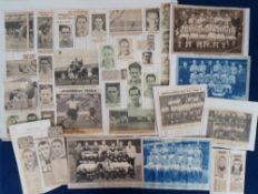 Football, a large quantity of scrap book pages and cuttings, mostly from the 1940's inc. over 70