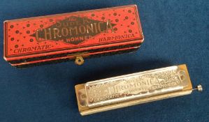 Musical instrument, M. Hohner 'Super Chromonica' Harmonica in original box (gd)