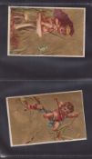 Trade cards, French Language, Houde, Cherubs (set 12 cards), sold with a Liebig card which matches