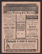 Football programme, Reading Reserves v Fulham Reserves, London Combination, 18 March 1939 (gd) (1)