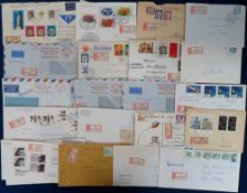 Stamps, German registered covers from many different towns/cities 1960s-1980s. The balance of the