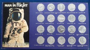 Trade issue, South Africa, Shell, Man in Flight / Lugpioniers, set of 20 coins mounted on special