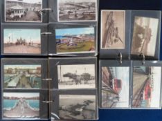 Postcards, Piers, a collection of approx. 360 cards of UK piers in 3 modern albums, inc. Penarth,