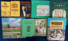 Books, Cricket, mainly reference books, inc. folder of Sport inc. Vanity Fair, Wisden prices,