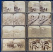 Militaria, Stereo Cards by Underwood & Underwood, 1904/5 Russo-Japanese War, 8 cards to comprise