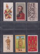 Cigarette cards & Postcards, Specialised collection of Military cards In 11 modern double postcard