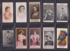 Cigarette cards, 10 various type cards, Wills National Costumes (2 cards) numbers 1 & 10 (fair),