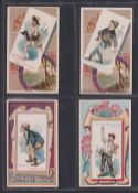 Cigarette cards, USA, Duke's, The Terrors of America & Their Doings, 'X' size, four cards, '