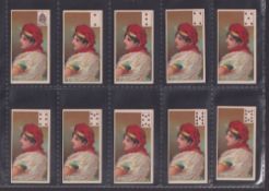 Cigarette cards, India, Bukhsh Ellahie & Co, Playing Cards - Indian Girl with PC inset, all near