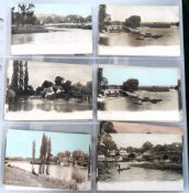 Postcards, a modern album of approx. 290 Thames side views inc. 'River Thames England' view maps