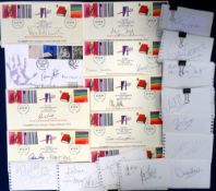 Autographs, Entertainment, Sport etc, nine Commemorative Covers issued by The Adapt Trust in 1999 (