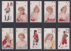 Cigarette cards, Ogden's, Beauties & Military, P/C inset (set, 52 cards) (gd)