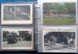 Postcards, Rail, a collection of approx. 96 USA railway cards in modern album. Most printed and