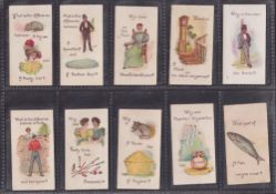 Cigarette cards, Will's, Conundrums (set 25 cards), mixed backs, 19 with and 6 without album