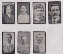 Cigarette cards, Football, R J Hill Football Captains series, 7 cards numbers 41, 42, 47, 49, 53, 54