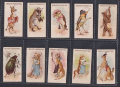 Cigarette cards, Wills, Animals & Birds in Fancy Costumes (set, 50 cards) (some slight age toning,
