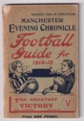 Manchester Evening Chronicle Football Guide 1914/15, 96 pages covering all levels of Football in