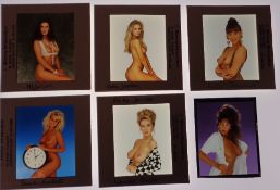 Glamour photography, a collection of 25 large format colour transparencies of topless models from