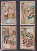 Trade cards, Liebig, S570 Children's Nursery Rhymes III, French language (set 6 cards) (gd)