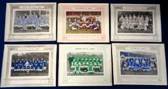 Trade issues, Ideas, a collection of 10 hand coloured large team group supplements (approx. 22cm x
