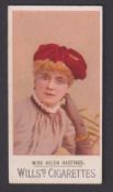 Cigarette card, Wills, Actresses (Typeset back), type card, Miss Helen Jenkins (slight age toning to