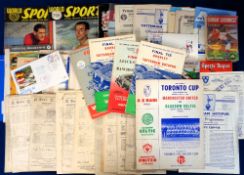 Football programmes & cricket scorecards etc, a collection of 80+ football programmes, mostly 1960's