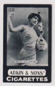 Cigarette card, Adkin & Sons, Actresses - French, type card, Set 2, numbered 126-150, type card no