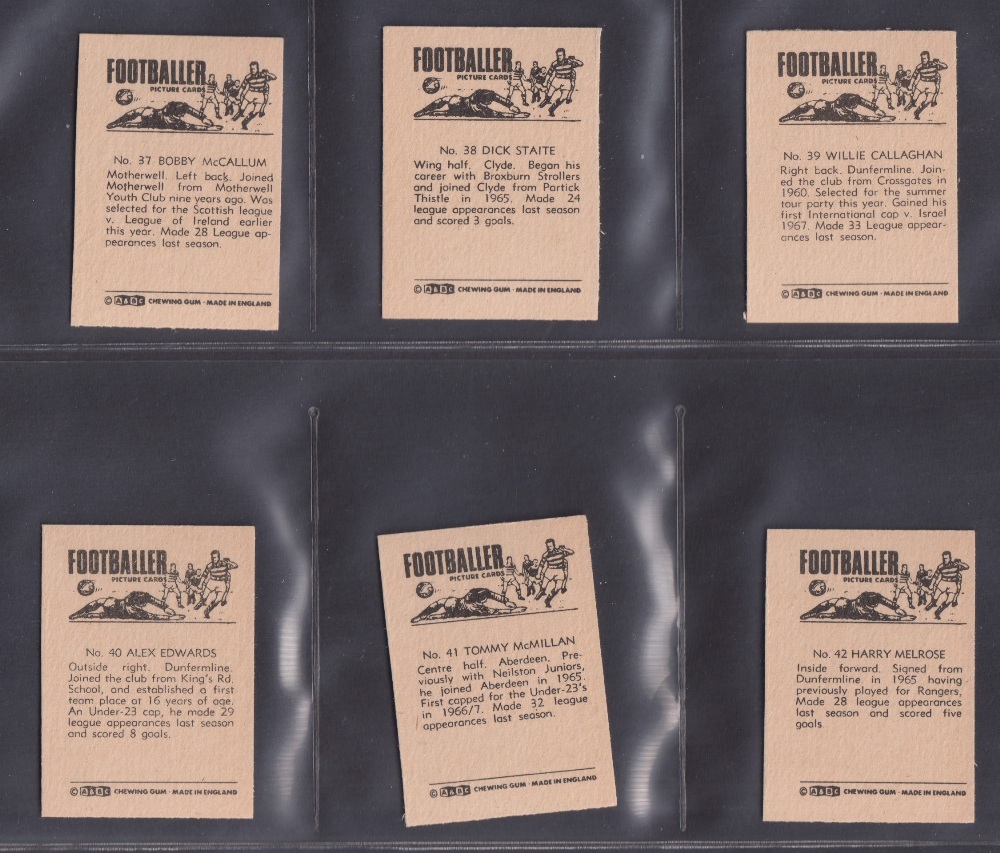Trade cards, Football, A&BC Gum, 1966 Footballers pairs Scottish, 42 cards numbered 1 to 42 - Image 6 of 6