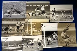 Press photographs, Burnley FC, a collection of 22 original, 1940's/50's b/w press photos, all