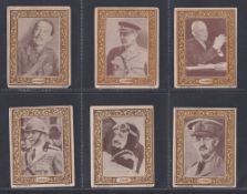 Cigarette cards, Canary Islands, Jose Lopez Luis, Leading Figures in the World War, 'M' size (set,