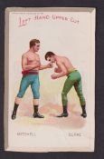 Cigarette card, USA, Lorillard, Boxing Positions & Boxers, 'X' size, type card, 'Left Hand Upper