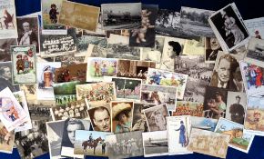 Postcards, a mixed subject collection of approx. 91 cards with comic (Ellam, Lewin), military,
