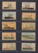 Cigarette cards, China, The Egyptian Cigarettes Manufacturing Co, Shanghai, Warships (set, 25 cards)