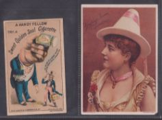 Cigarette & Trade cards, 13 advertising non insert and other sundry issues, 8 USA Tobacco issues