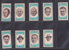 Trade cards, Football, Clevedon Confectionery Football Club Managers, 9 cards numbers 1, 8, 11,
