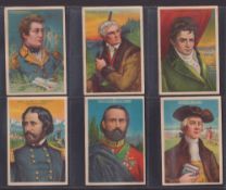 Trade cards, USA, Weber Baking Co, Famous Men, 'L' size, 24 different cards inc. Robert E. Lee,