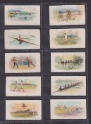 Cigarette cards, British Sports Series, 10 cards, 'Federation Corn Flour' backs (4), Sculling,
