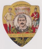 Cigarette card, Harvey's Navy Cut, Sporting Shields, type card 'Play Up Scotland', ref. H272-350,