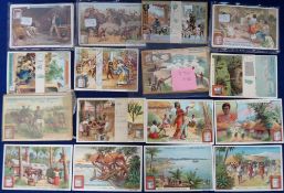 Trade cards, Liebig, a collection of 10 Italian edition wrapped sets, ref no S697, S698, S699, S701,