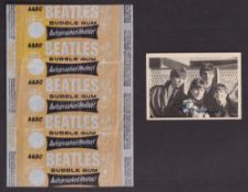 Trade card wrapper & card, A&BC Gum, wax wrapper from the Beatles Autographed Photo Collection