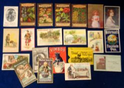 Trade advertising, a collection of 21 UK trade advertising cards. All postcard size inc. Waterman'
