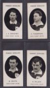 Cigarette cards, Taddy, Prominent Footballers (No Footnote, 1907), Irish Rugby Union, 4 cards, J.