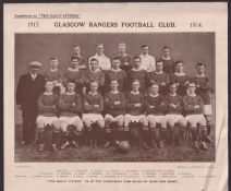 Trade issue, The Daily Citizen, large sepia supplement showing team group image of Glasgow Rangers
