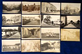 Postcards, 15 RP cards of Cornish villages, inc. Luckett (faded), Chilsworthy (street scene and