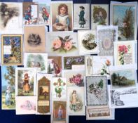 Greetings Cards, a selection of 300+ late 19th to mid 20thC cards to include anthropomorphic (1),