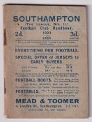 Southampton FC, Football League Club Handbook, 1923-24, small size, 80 pages with numerous player