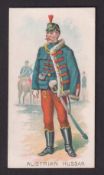 Cigarette card, Taddy, Royalty, Actresses and Soldiers, type card, Austrian Hussar (vg) (1)